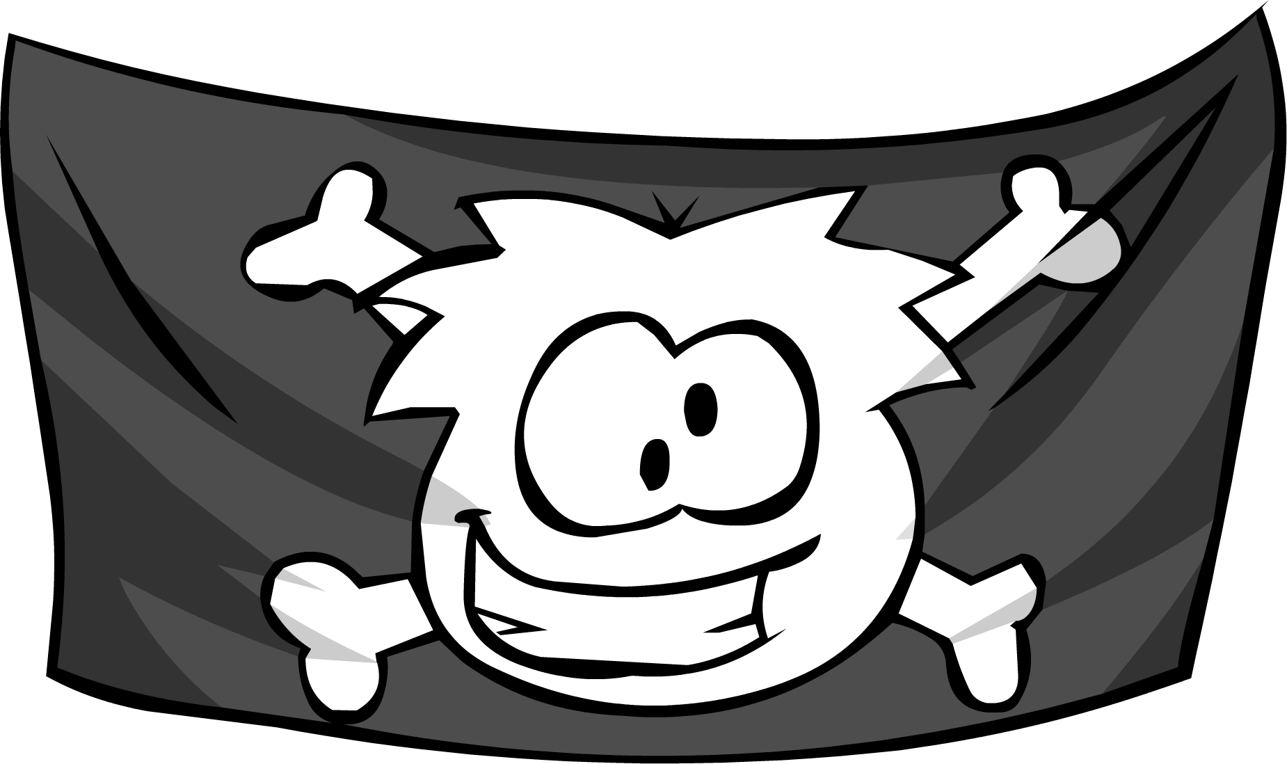 Jolly Roger Flag - Club Penguin Flag Png (1850x1098), Png Download