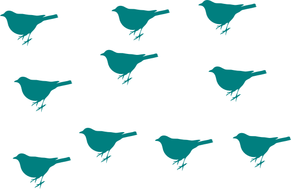 Blue Bird Silhouette Clip Art At Clker - Bird Silhouette Clip Art (600x389), Png Download