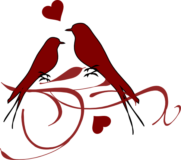Love Birds Kissing Silhouette Png - Dove Clipart Png For Wedding (600x530), Png Download