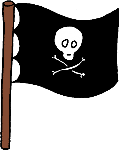 Pirate Flag Clipart - Pirate Flag Clipart Png (400x490), Png Download