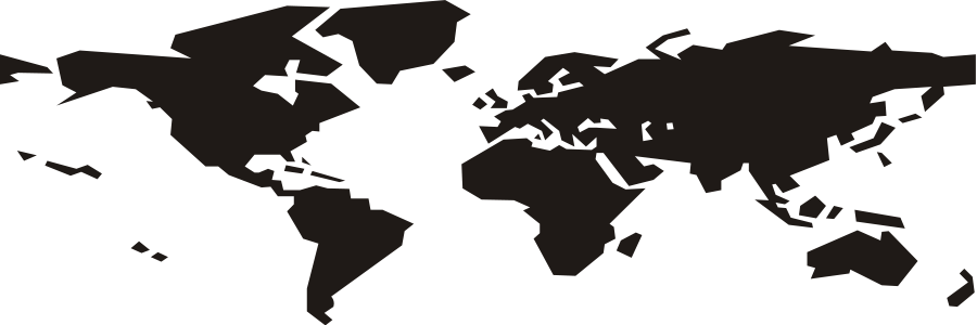 World Map Clipart Png (600x200), Png Download