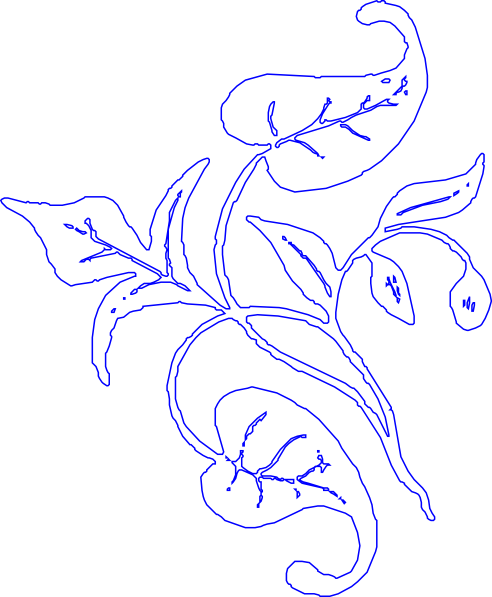 How To Set Use Blue Leaf Foliage Svg Vector (492x597), Png Download