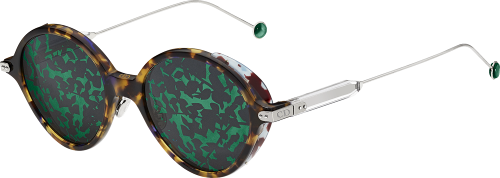 Diorumbrage Green Foliage - Dior Umbrage 0x8/tw Blue Havana/grey-green Mirror Foliage (1000x356), Png Download