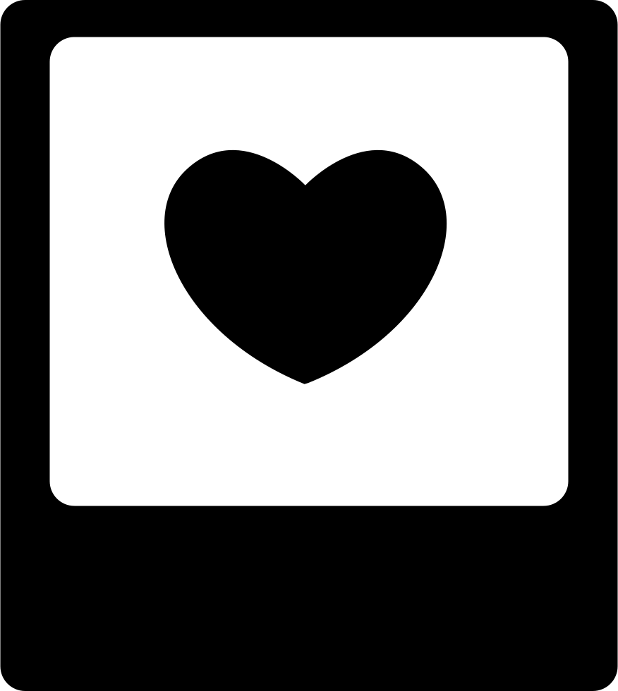 Heart In Polaroid Photo Comments - Polaroid Icon (876x980), Png Download