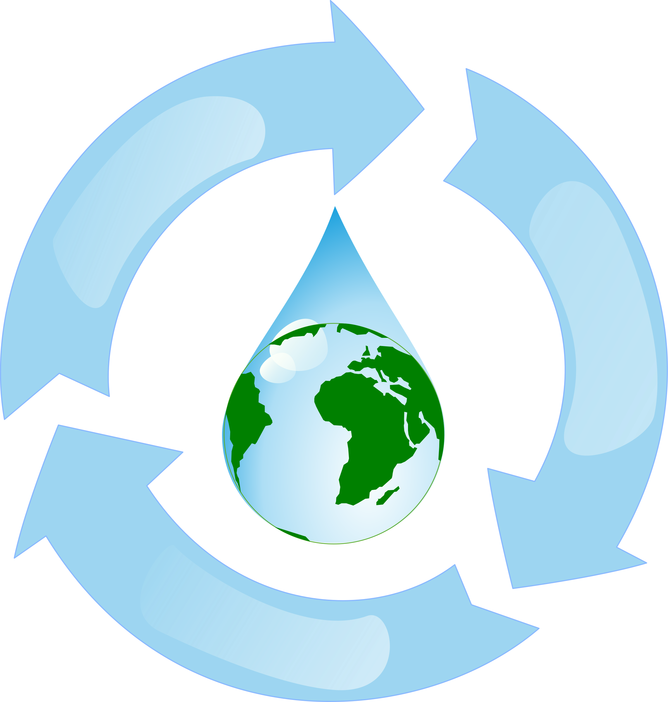 Globe Clipart Water - Water Recycling (2284x2400), Png Download