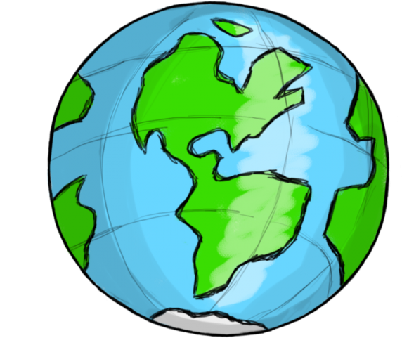 Earth Globe Clipart - Globe Clipart (640x480), Png Download