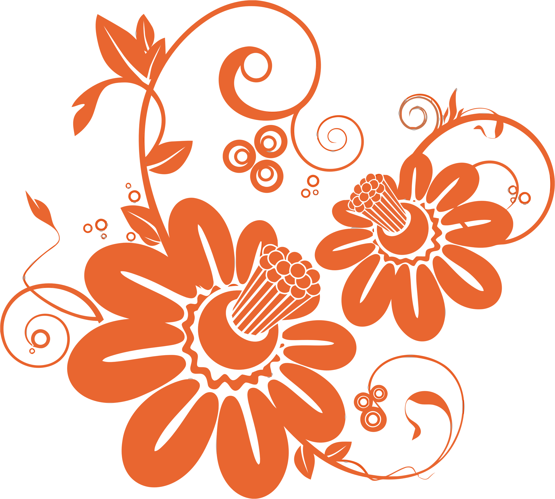 Floral Pattern Png Transparent Image Library Download - Wedding Card Design Black & White (2346x2112), Png Download
