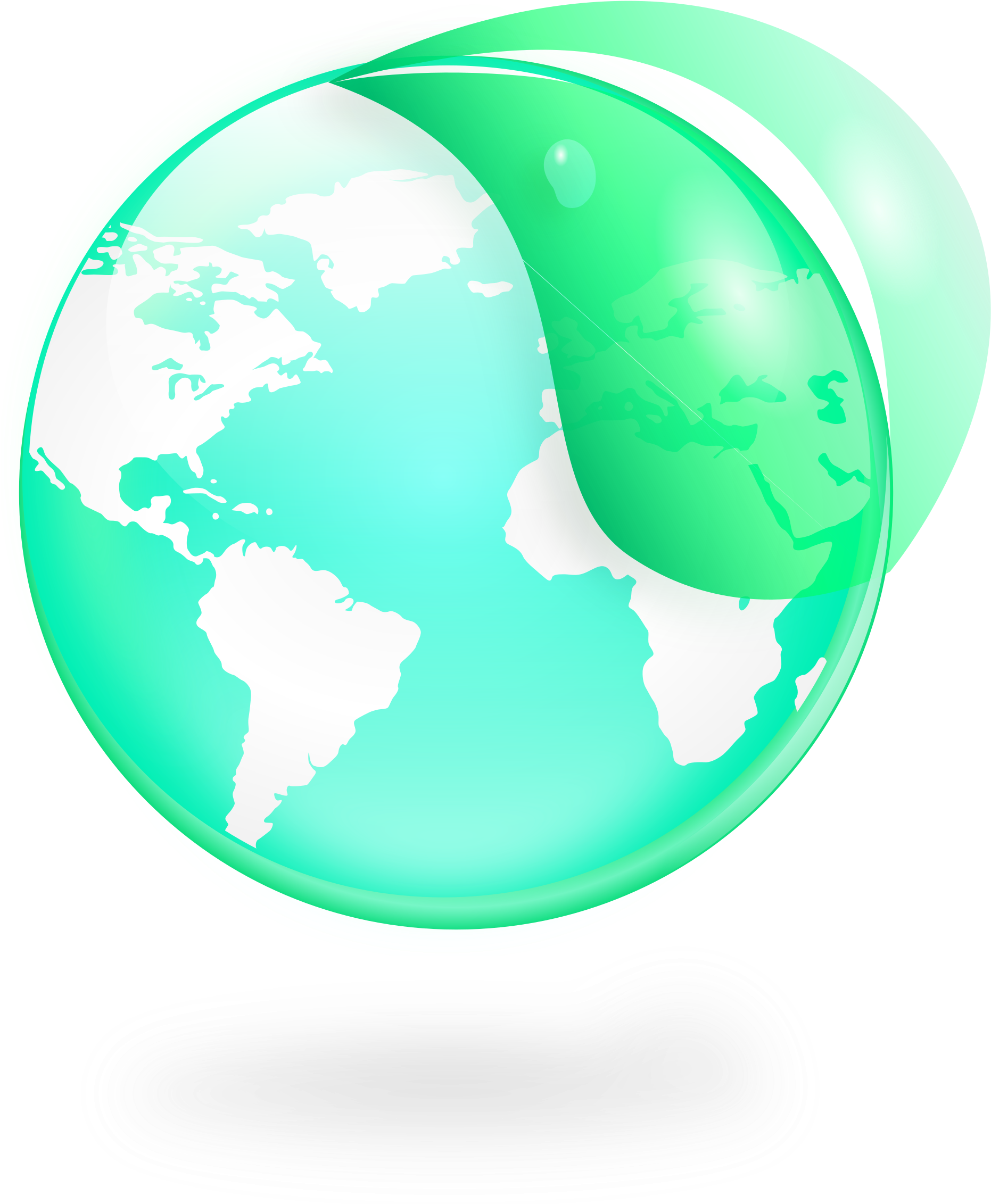 Environmental / Eco Globe & Leaf Icon Clip Art Royalty - Make A Globe (2400x2400), Png Download