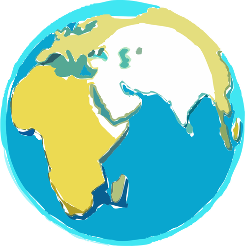 304 Globe Free Clipart - Map Of Where Whale Sharks Live (498x500), Png Download
