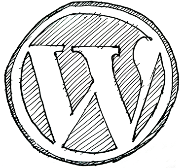102kib, 370x350, Wordpress-logo - Line Art (370x350), Png Download