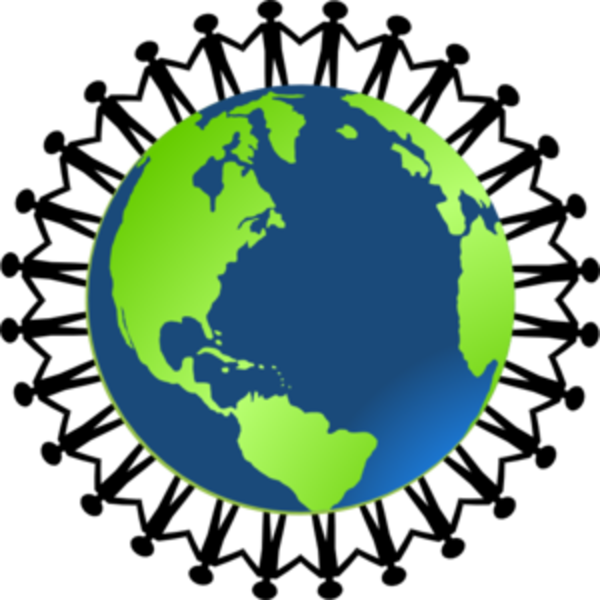 Globe Clipart Colourful - Ring Around The World (600x600), Png Download