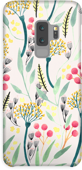 Summer Floral Pattern Case Galaxy S9 Plus - Mobile Phone Case (440x800), Png Download