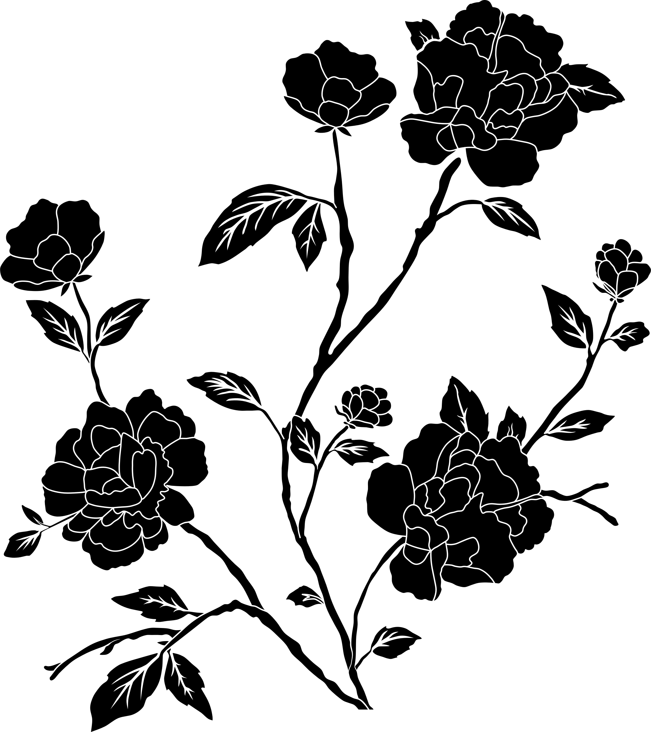 Drawn Zodiac Tumblr Transparent - Black Flower Transparent Background (640x720), Png Download