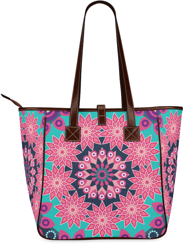 Mandala Floral Pattern Classic Tote Bag - Tote Bag (1000x1000), Png Download