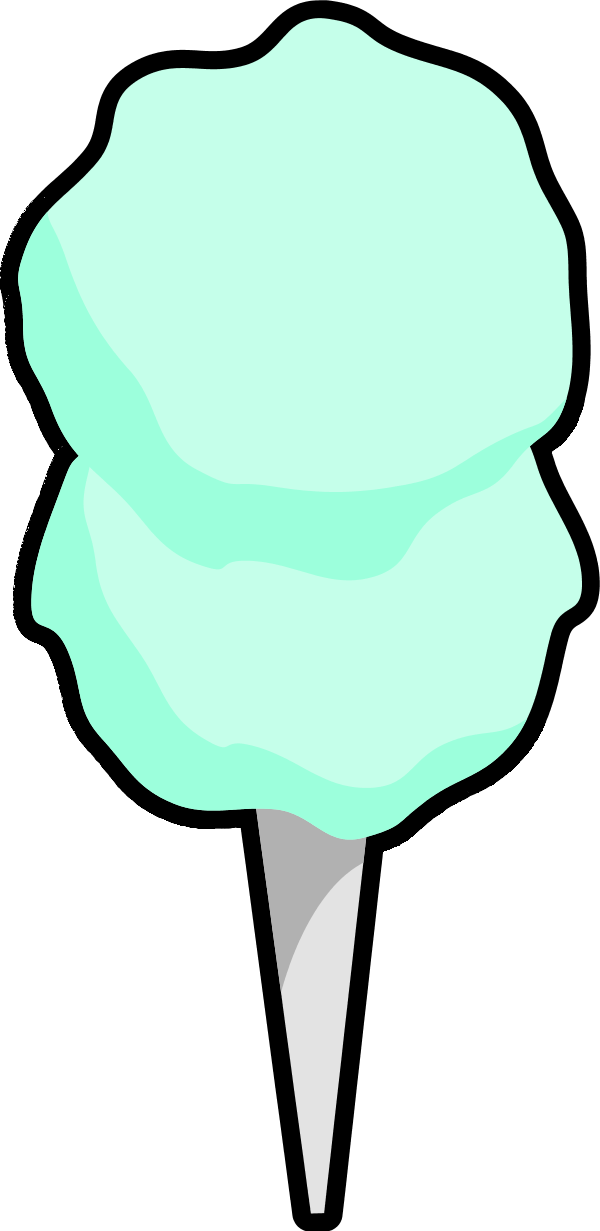 Cotton Candy Clip Art (600x1231), Png Download