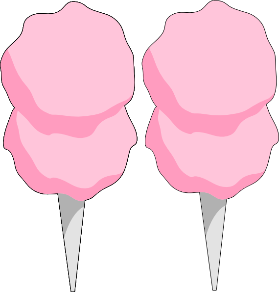 Cotton Candy Clipart Transparent Background - Cotton Candy Clipart Transparent (570x595), Png Download