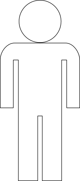 Stock Of Man Clip Art At Clker Com - Man Symbol White Png (264x593), Png Download