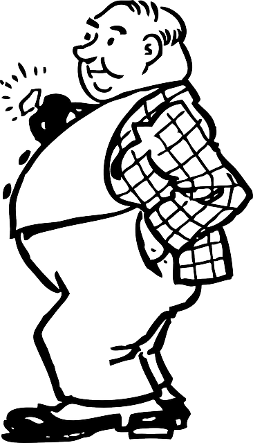 Old, Outline, People, Man, Guy, Rich, Person, Cartoon - Drawing Of A Rich Man (366x640), Png Download