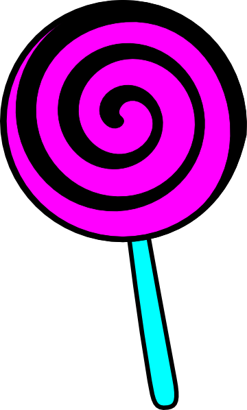 Rainbow Candy Clipart, Sweet Shop Birthday Candy Clip - Gambar Animasi Lolipop (360x598), Png Download