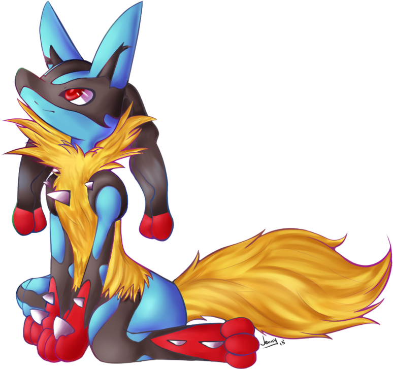 Mega Lucario By Aquadiamonds - Mega Lucario Female (1024x788), Png Download