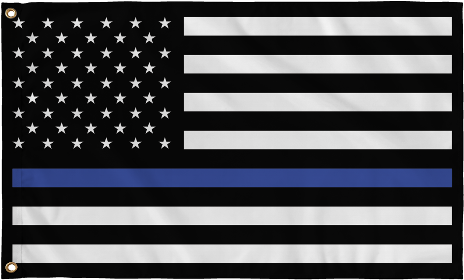 Blue Line Flag Png - Thin Red Blue Line Flag (1024x1024), Png Download
