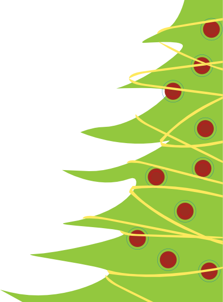 Tree At Clker Com Vector Online Royalty - Contemporary Christmas Tree Art (438x593), Png Download