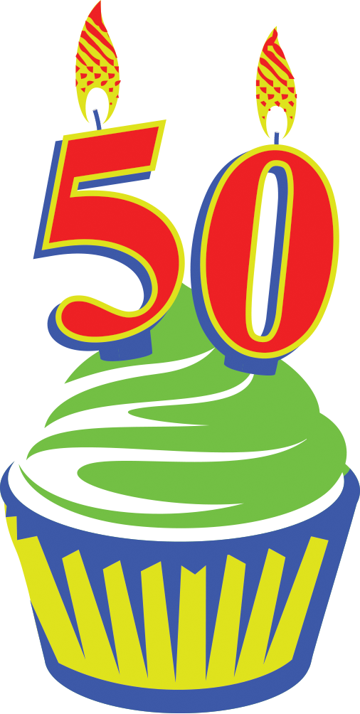 Happy 50th Birthday Png Photo - Happy 50th Png (506x1004), Png Download