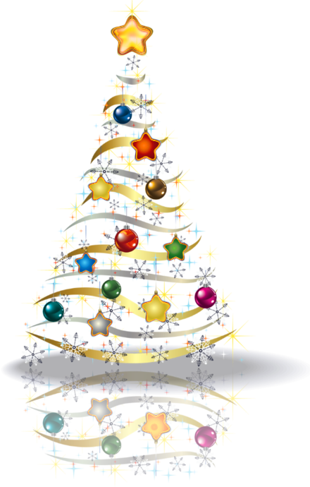 Transparent Christmas Gold Tree Png Picture - Imagenes De Png Esferas De Navidad (440x690), Png Download