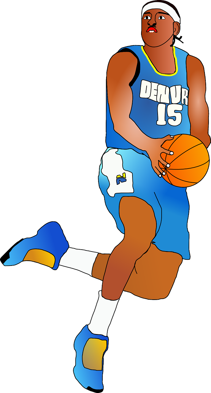 28 Collection Of Playing Basketball Clipart Png - Nba Player Clipart (318x592), Png Download