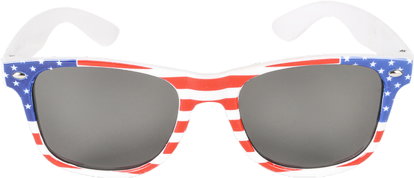 American Flag Sunglasses - Classic American Patriot Flag Style Sunglasses Usa (400x500), Png Download