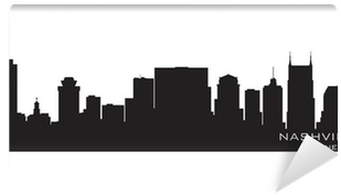 Nashville, Tennessee Skyline - Outline Nashville Tn Skyline Silhouette (400x400), Png Download