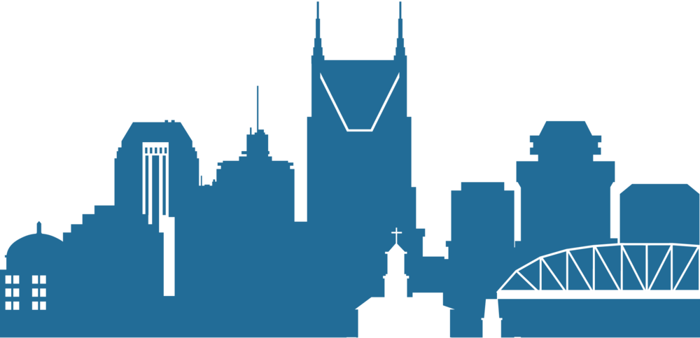 Skyline1 - Nashville Svg (1000x483), Png Download