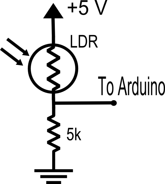 Building The Lux Meter - Ldr Resistor Voltage Divider (572x640), Png Download