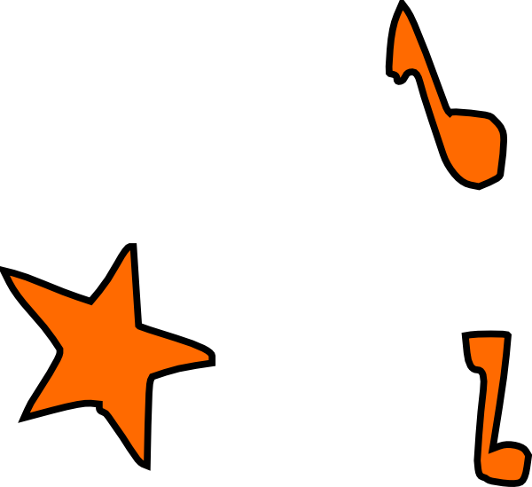 Music - Notes - Star - Music Notes Clip Art (600x549), Png Download