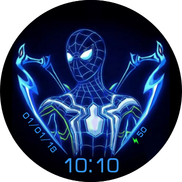 Neon Iron Spider Preview (360x360), Png Download