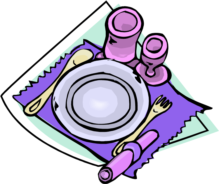 Lay The Table Clipart - Table Setting Clip Art (750x662), Png Download