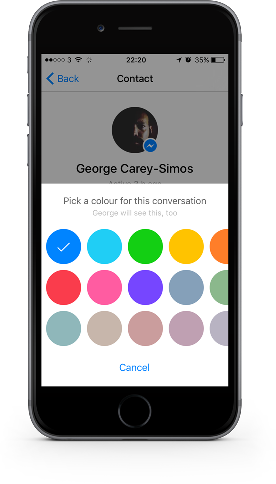 Wersm Facebook Messenger Customise - Have Mo Chat Colors On Messenger (1600x1019), Png Download