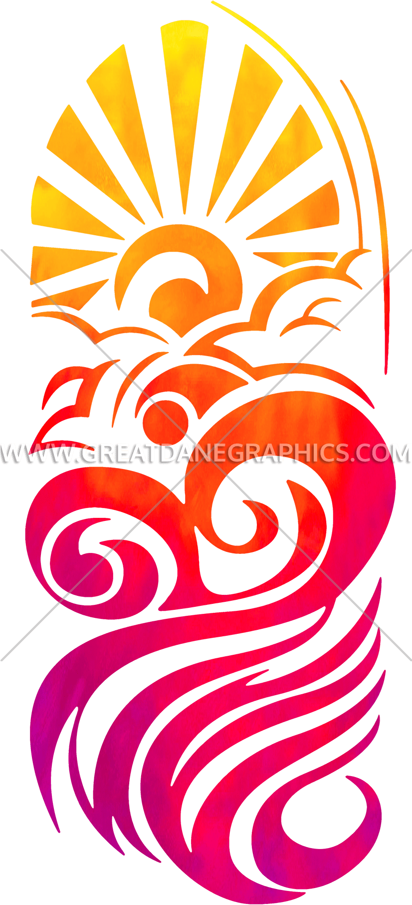 Summer Sun & Water - Printed T-shirt (825x1840), Png Download