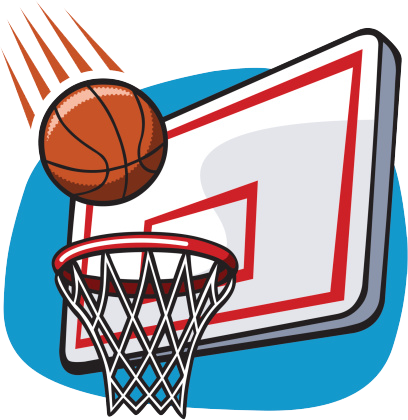 Playing Clipart Shoot - Panier De Basket Dessin (408x420), Png Download