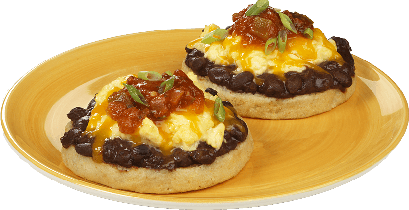 Shredded Cheddar Cheese - Black Beans Breakfast (885x426), Png Download