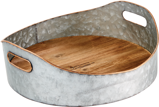 Galvanized Tray (650x650), Png Download