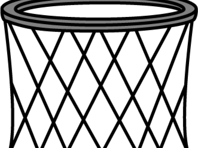 Basketball Hoop Cliparts - Draw A Basketball Net (640x480), Png Download