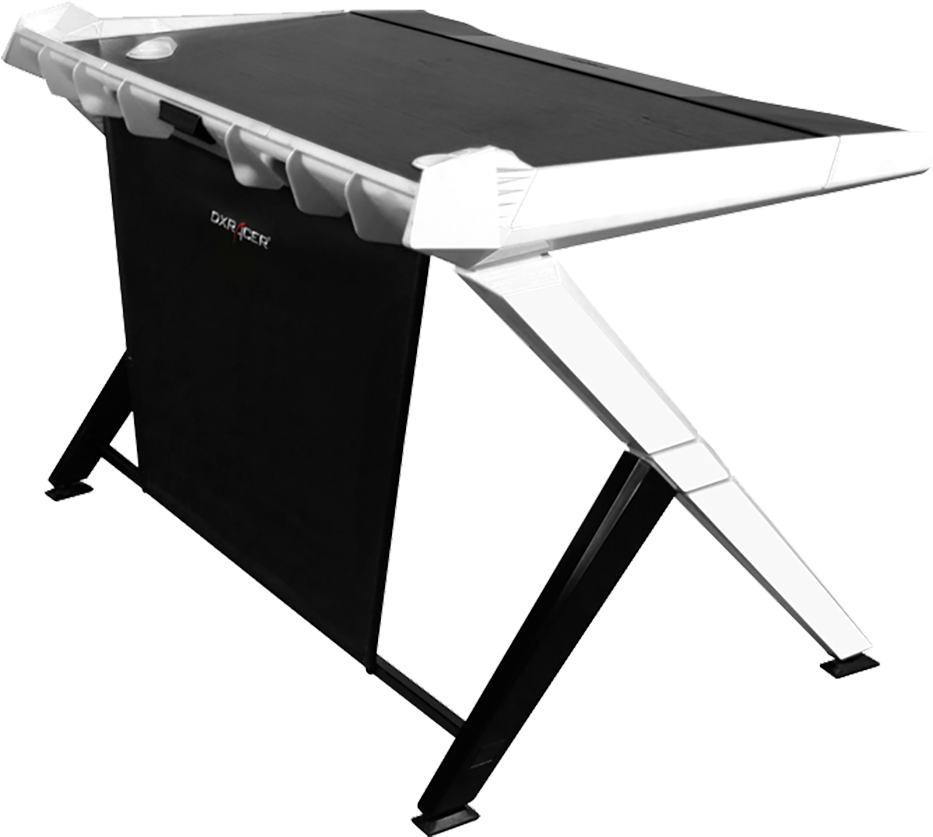 Dxracer 1000/nw Gaming Desk - Dxracer Gd/1000/nw Black & White Gaming Desk (1000x1000), Png Download