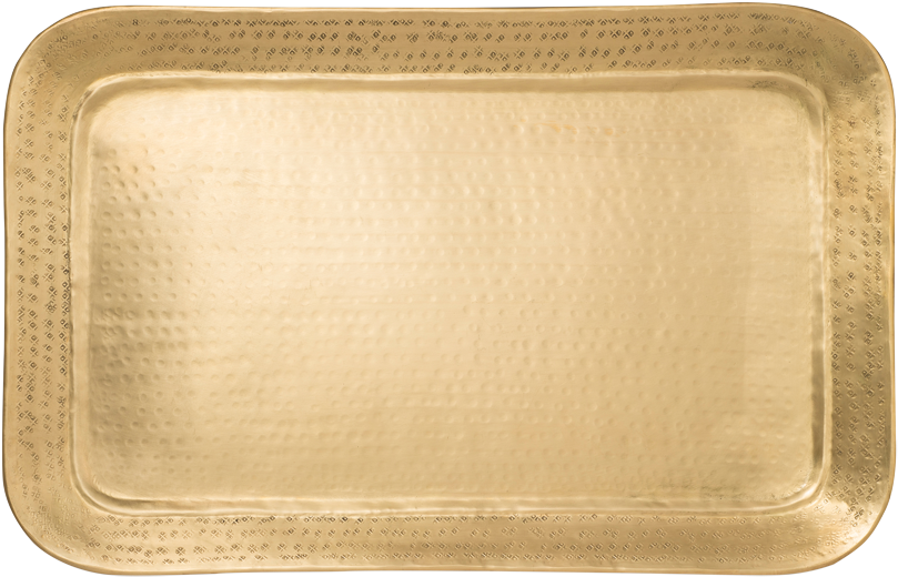 Gava Antique Brass Rectangular Tray - Tray Rectangle Png (900x670), Png Download