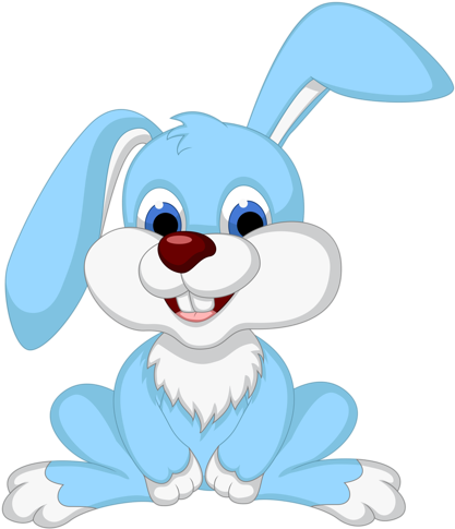 Free Bunny Rabbit Cartoon - Conejo Con Corazon Animado (438x500), Png Download