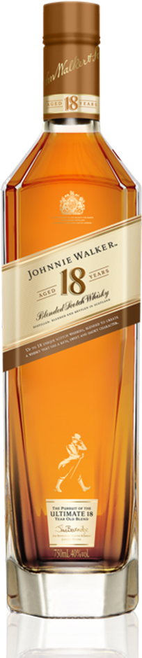 Johnnie Walker 18yrs - Johnnie Walker Aged 18 Years (264x980), Png Download