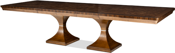 Aico - Cloche - Rectangular Double Pedestal Dining (600x510), Png Download