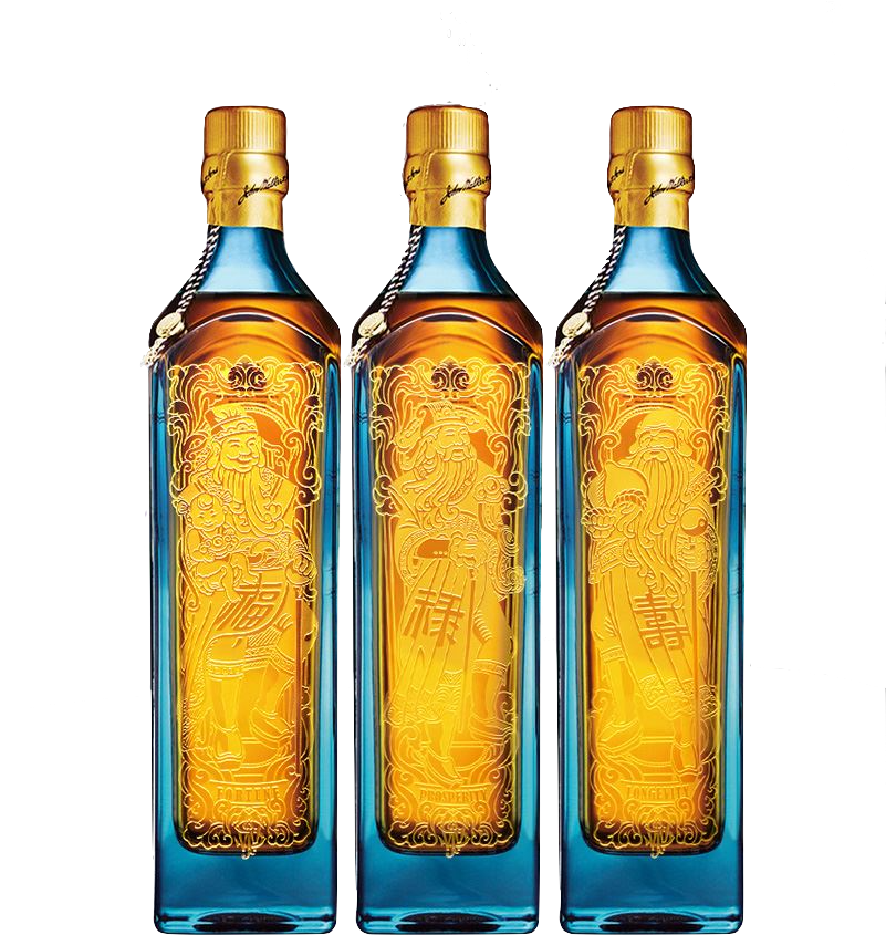 Johnnie Walker House Fu Lu Shou Edition 750ml - Johnnie Walker Blue Label Whisky 70cl (800x950), Png Download