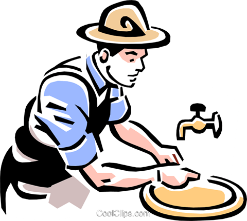 Man Washing Hands Royalty Free Vector Clip Art Illustration - Washing Hands Clip Art (480x431), Png Download