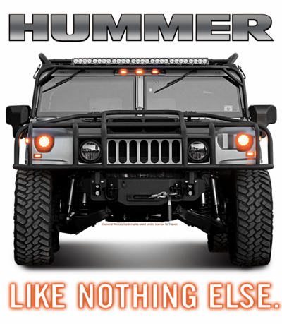 Hummer Like Nothing Else Pullover Hoodie - T-shirt (400x459), Png Download